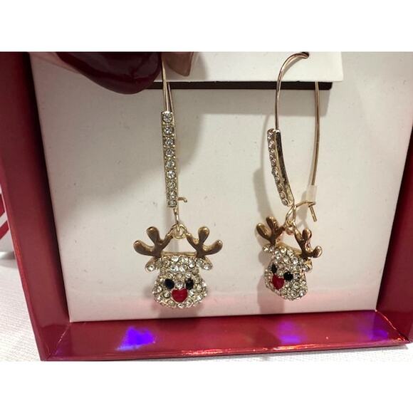Betsey Johnson Reindeer Earrings - Picture 3 of 4